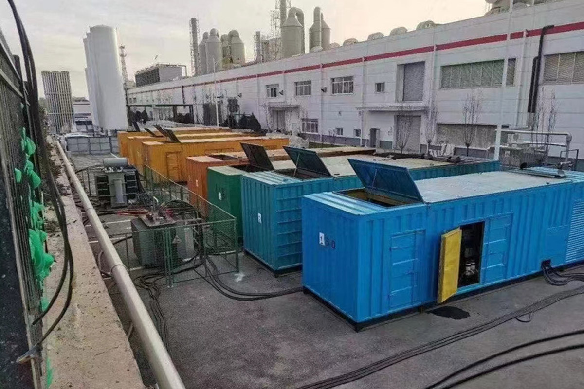 玉田发电机租赁施工现场